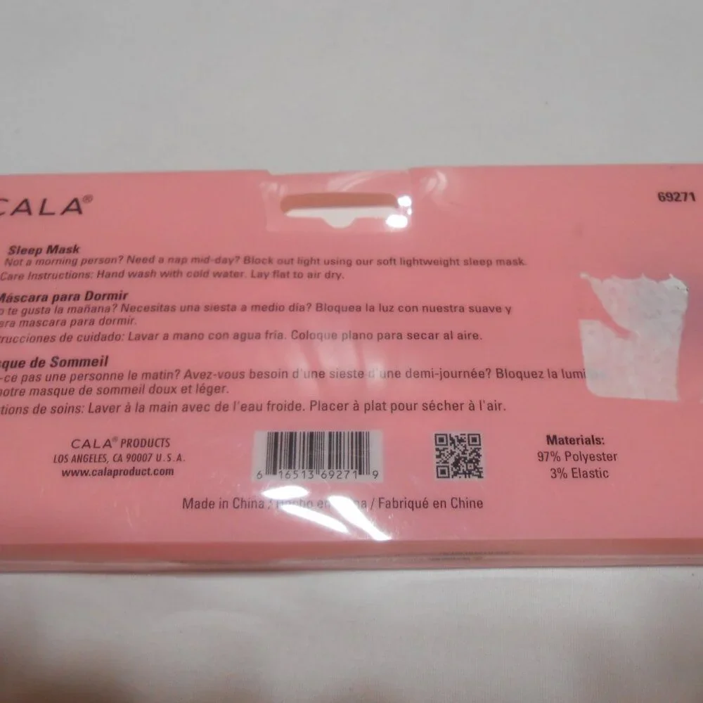 NEW CALA DO NOT DISTURB SILK PINK EYE SLEEP MASK SOFT LIGHTWEIGHT NIB 👩🎁💕